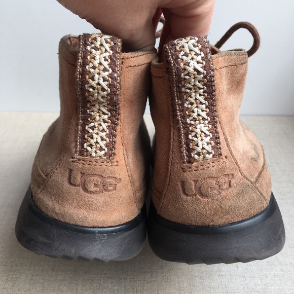 UGG Men US 10 EU 43 Brown Leather Lace-Up Boots - Picture 3 of 9